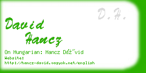 david hancz business card